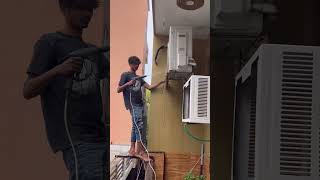 AC service &amp; washing done right - cool air, clean vibes, fresh comfort ❄️ #ACService #ACCleaning