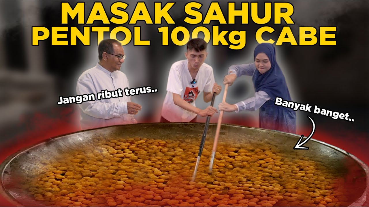 DIKI RICIS RIBUT MAUT.. MASAK SAHUR 100kg PENTOL MERCON TERPEDAS..!!