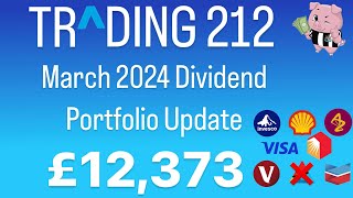 Trading 212 March 2024 Dividend Update | BEST MONTH EVER! | Revealing My £12,373 Dividend Portfolio