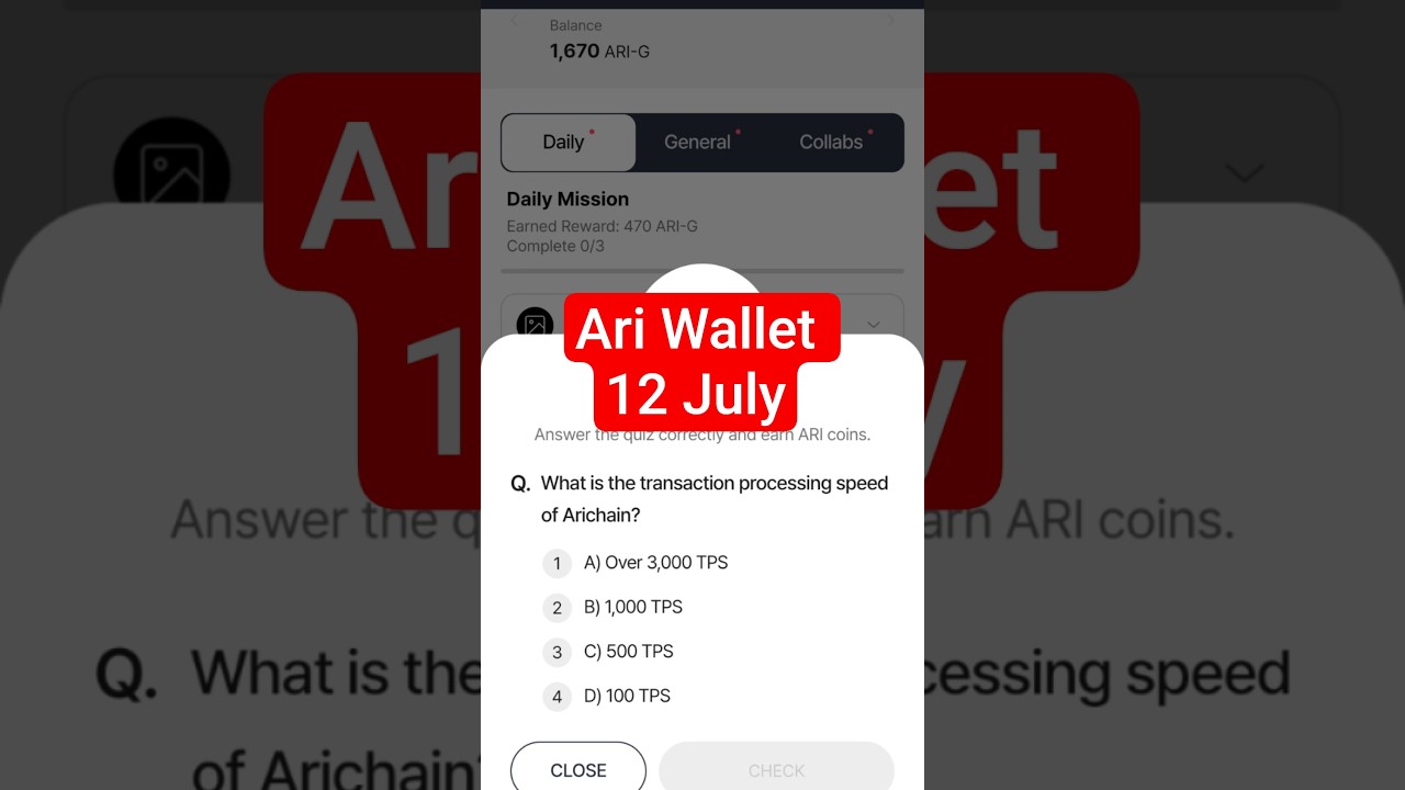Ari Wallet Quiz Answer Today 12 July. 