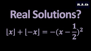 Solving an equation with floor values
