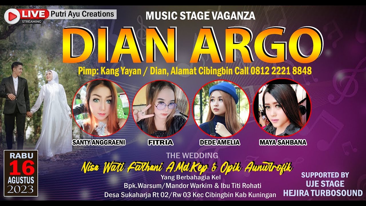 🔴Live Dian Argo Musik, Pernikahan Nisa Wati & Opik, Desa Sukaharja Cibingbin