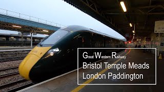 Great Western Railway (GWR)  from Bristol Temple Meads to London Paddington on Class 800 Train.