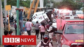 55 people killed and dozens hurt in Mexico truck crash  - BBC News