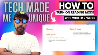 How to turn on reading mode in wps office writer | how to enable read mode in wps