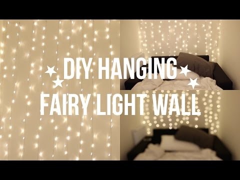 Diy Fairy Light Wall Youtube