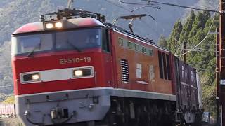 疋田カーブを行く　ＥＦ５１０牽引貨物列車