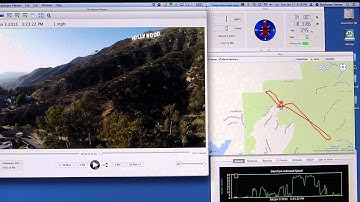 Dashcam Viewer displaying Flytrex Core GPS data from DJI Phantom2 Flight