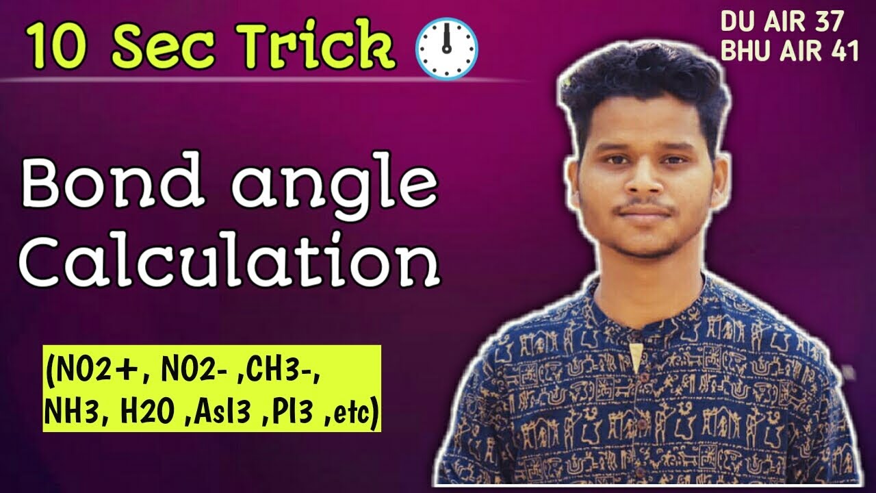 Bond angle calculation trick|how to calculate bond angle|NH3|NO2+|NO2-||CH4|H2O|CH3-|