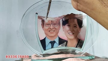 Tranh cát chân dung theo yêu cầu