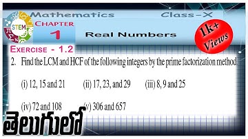 Find the LCM and HCF of the following integers by the prime factorization method 12,15and21,17, 23