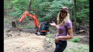 #865 OLD POND, NEW EXCAVATOR, Sediment Removal Part 2, Kubota KX 080