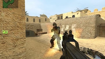 Counter Strike Source de dust2 with default remastered skins