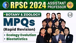 ECOLOGY EVOLUTION & BIOSTATISTICS | BOTONY & ZOOLOGY | MPQ's RAPID REVISION | RPSC AP 2024 | Lec 2