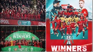 Liverpool Lift the Carabao Cup Trophy for 9th Time - Full Trophy Celebration - Carabao Cup Final