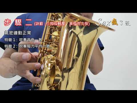[ 薩克斯風 ] 檢測樂器DIY 第二單元 D E F 鍵的連動氣密檢測