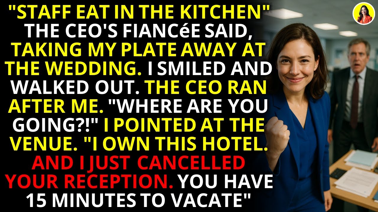 The bride snatched my plate right out of my hands and hissed, "Staff eat in the kitchen." The entire table of guests went silent. She had no idea who I was. She thought I was just the help, some...