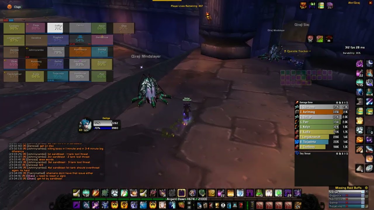 Clage has had enough of the ShadowPriest on Ouro AQ 40