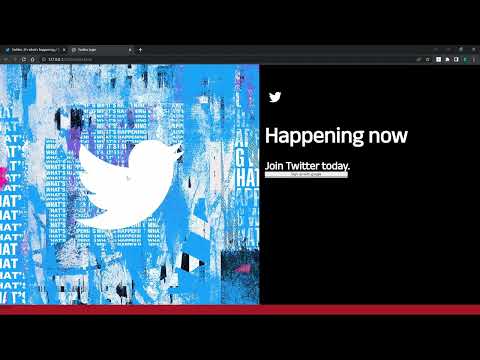 Twitter Login Page Using Html And Css