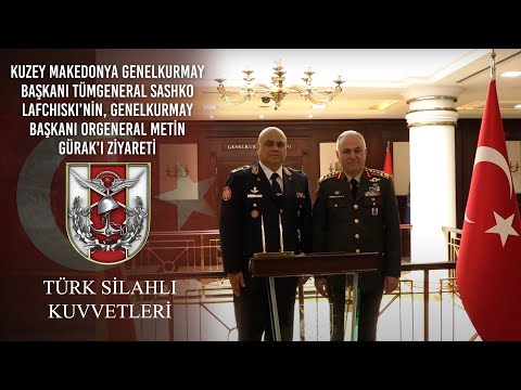 K.Makedonya Gnkur.Bşk.Tümgeneral Sashko LAFCHISKI’nin, Gnkur.Bşk. Orgeneral Metin GÜRAK'ı Ziyareti