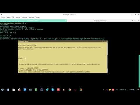 BACKUP Y RESTAURACION DE BASE DE DATOS POSTGRESQL POR CONSOLA LINUX