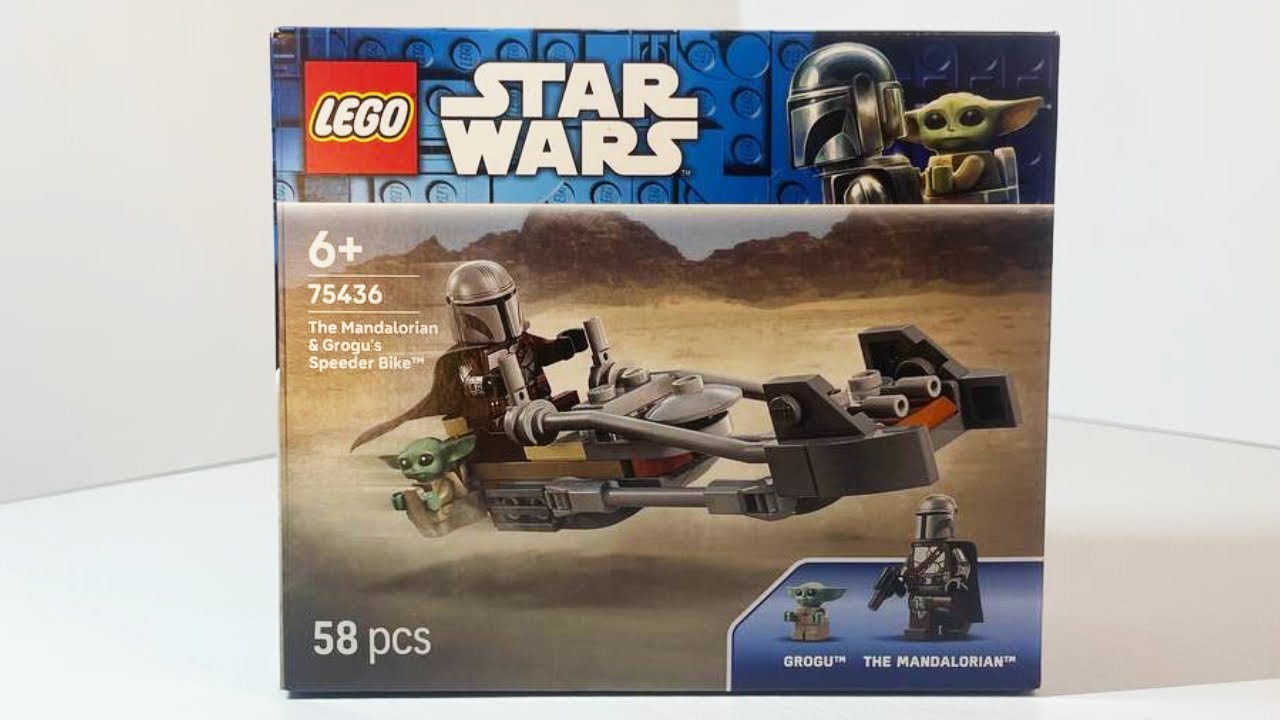 Lego Star Wars 75436 The Mandalorian & Grogu's Speeder Bike Speed Build