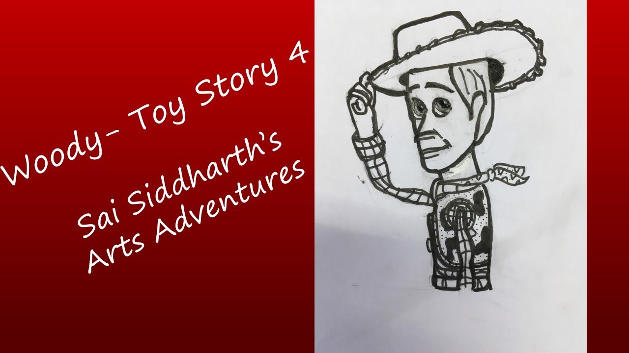 how to draw Woody from Toy Story 4 - YouTube