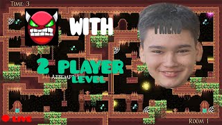 BEATING 2-PLAYER DEMON PLATFORMER WITH NOOB FRIEND 🔴 PART 2 🔴