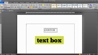 cara menulis dalam kotak word 2010 teks box