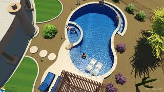 Beautiful Pool In A Desert Setting.
