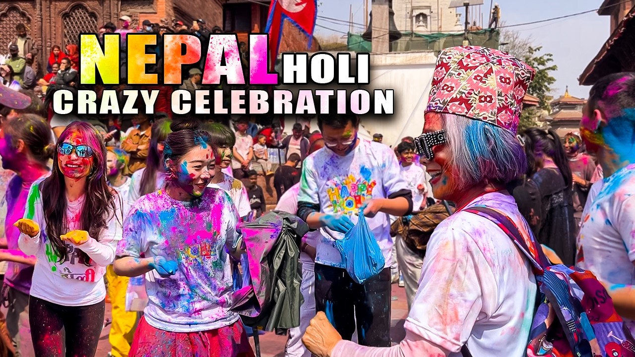 🇳🇵Tourists Go WILD at Holi in Kathmandu💥 | Streets Explode With Color 🌈 