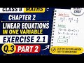 Class 8 Maths Chapter 2 Exercise 2.1 Question 3 Part 2 | Linear Equations in One Variable NCERT CBSE