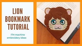 Machine embroidery ITH project, how to make a felt corner bookmark tutorial