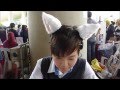 Demonstration of necomimi brain control cat ears at eoy cosplay festival