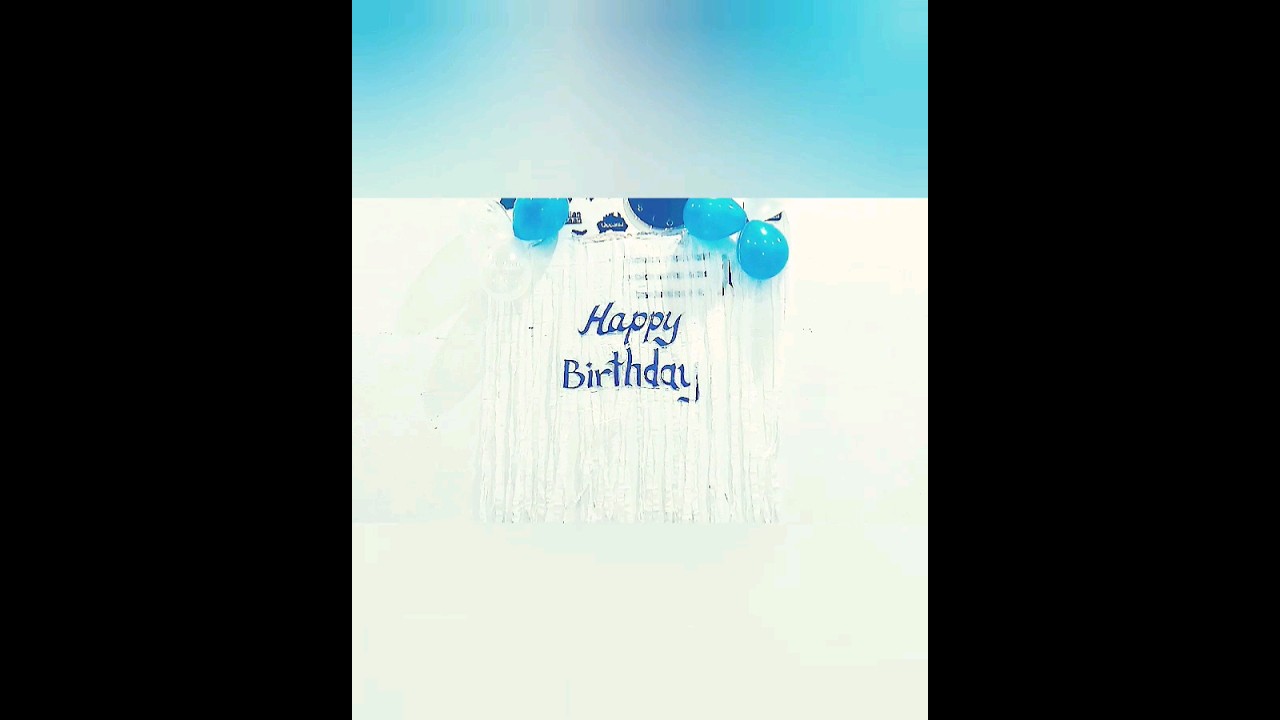 Easy Happy Birthday 🎂 🥳 🎉  Decoration with blue and white theme 💙 