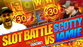 SLOT BATTLE SUNDAY!! Scotty vs Jamie! NEW SLOTS & BIG WINS!! screenshot 3