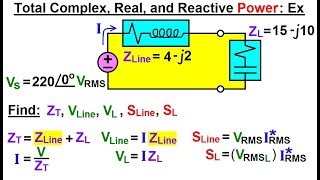 electrical engineering: ch 12 ac power (46 of 58) total complex, real, & reactive power ex***