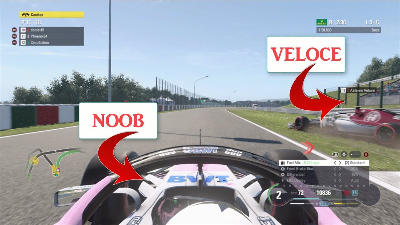 WHAT HAPPENS WHEN A NOOB TAKES ON VELOCE? (F1 2018 Online PC Gameplay)