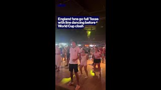 England fans go full Texas with line dancing before World Cup clash #shorts