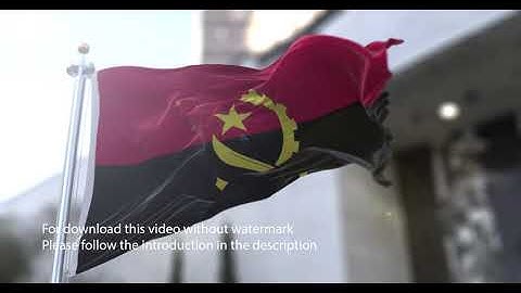 Angola flag with 3d effect blowing in the wind 3D Flag V2 long