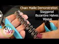 Chain Maille Tutorial - Staggered Byzantine Halves Weave