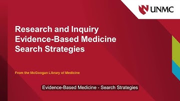 Evidence-Based Medicine - Search Strategies