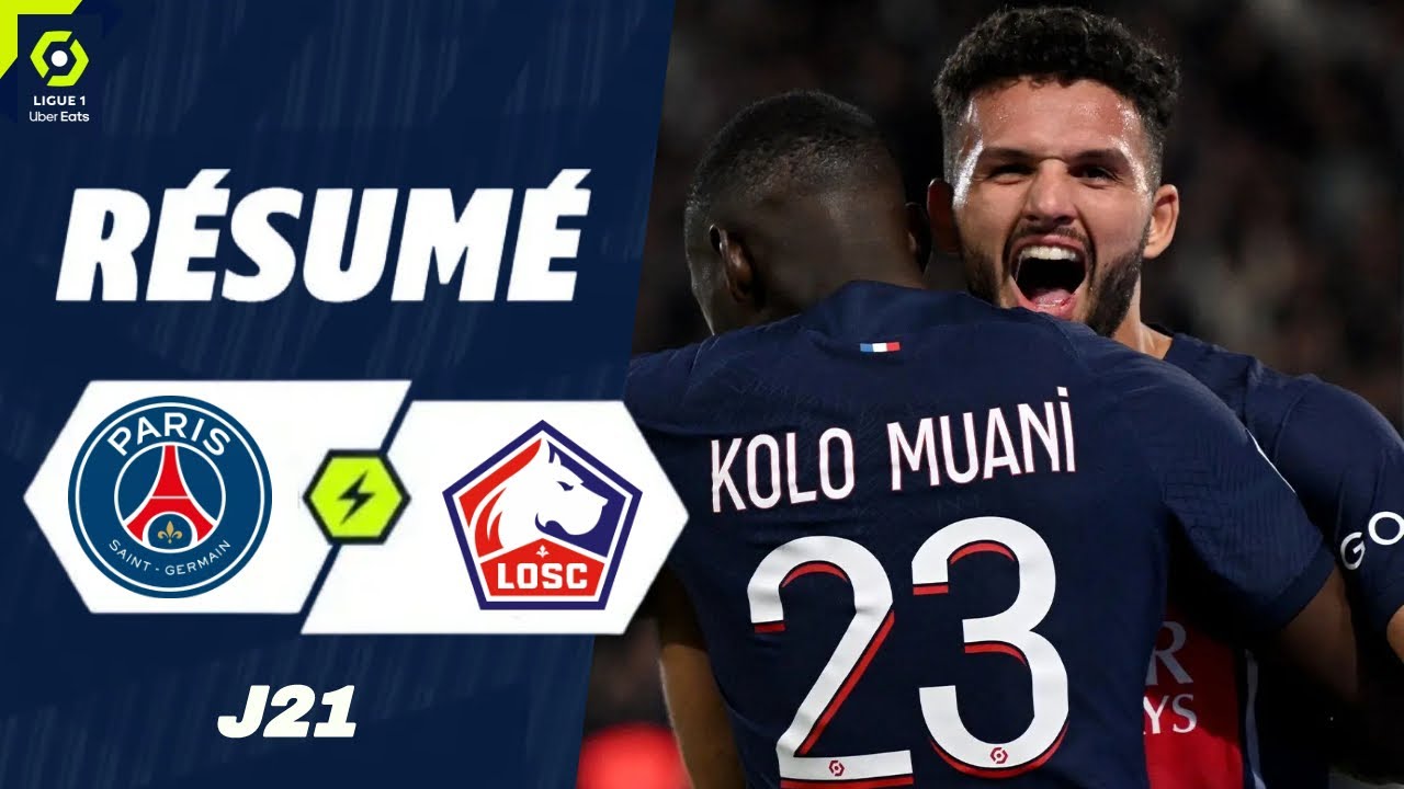 PSG vs Lille | 3-1 | Le résumé | Ligue 1 2023-24 - YouTube