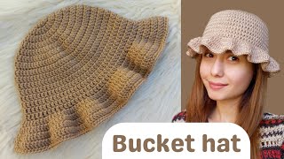 Easy&Cute Crochet BUCKET HAT (easy tutorial for beginners)