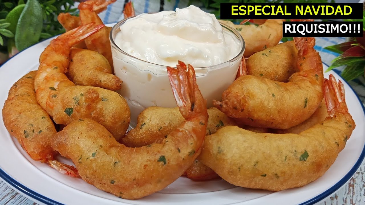 LANGOSTINOS Crujientes y Rápido ¡APERITIVO FÁCIL PARA NAVIDAD! ¡Te encantará!