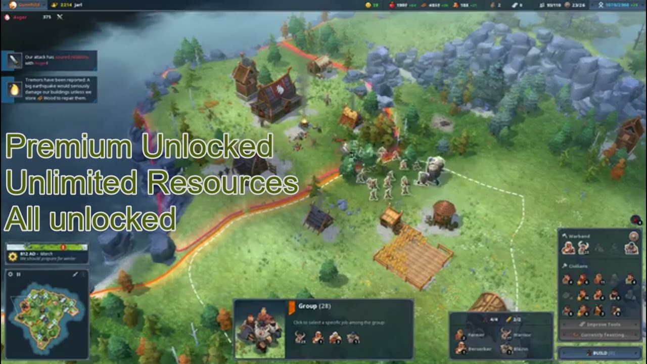 Northgard Mod Apk Mediafire Atualizado 2025 | Tudo Desbloqueado & Tudo Ilimitado