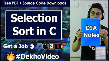 Selection Sort Program in C