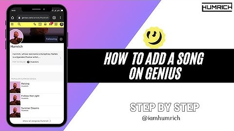 How To Add A Song On Genius.