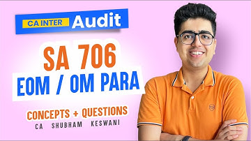 SA 706 EOM/OM Para | CA Inter Audit May/Sep
