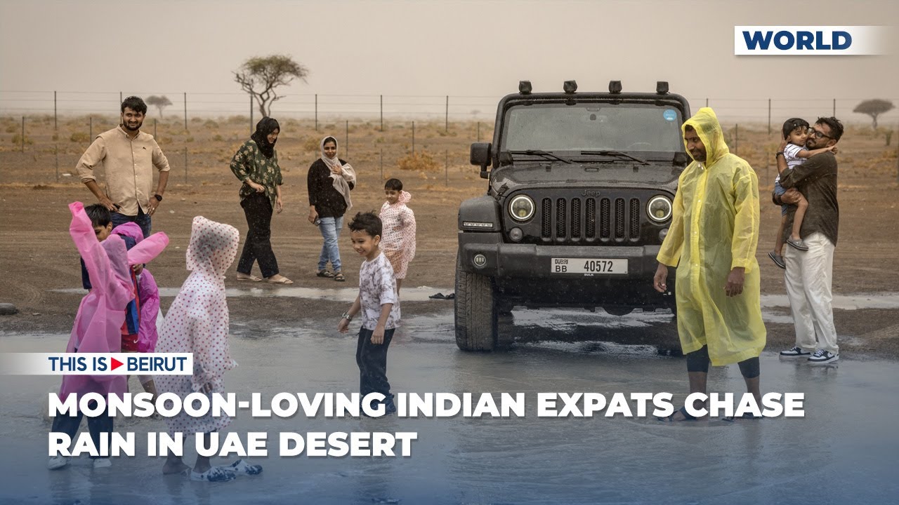 Monsoon-Loving Indian Expats Chase Rain in UAE Desert
